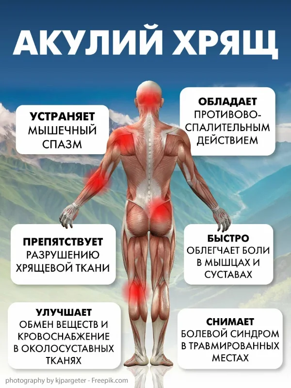 Акулий жир акулья сила перец стручковый крем в области шеи согревающий 75мл