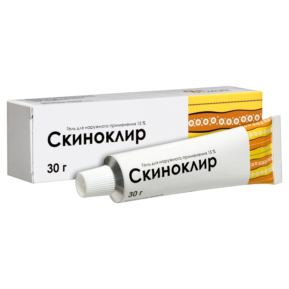 Скиноклир гель для наружного применения с азелаиновой кислотой 15% 30г
