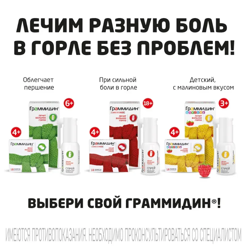 Граммидин нео с анестетиком лечит больное горло таблетки для рассасывания 3мг+0,2мг+1мг 18шт