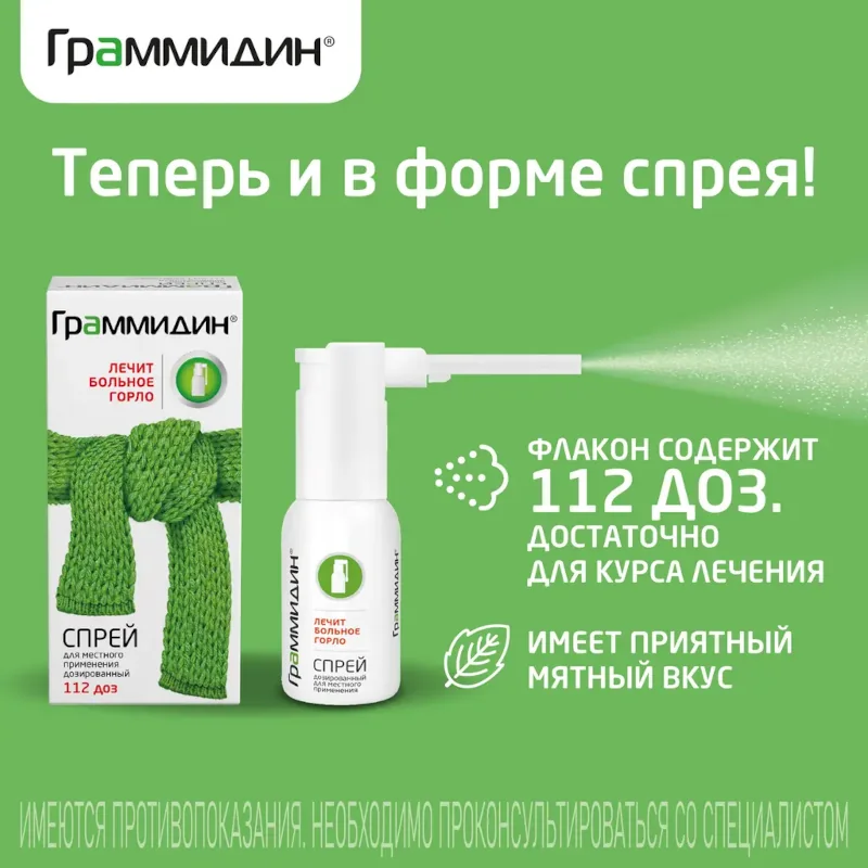 Граммидин нео лечит больное горло таблетки для рассасывания 3 мг+1 мг 18шт