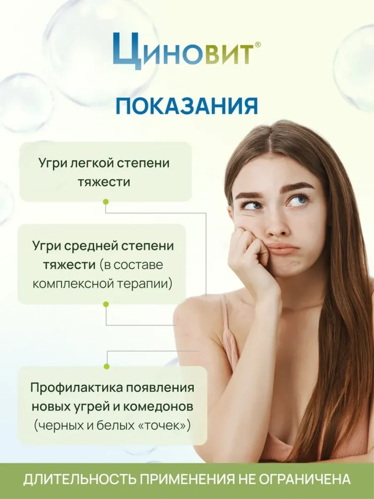 Циновит спрей от угрей и прыщей для проблемной кожи 75мл