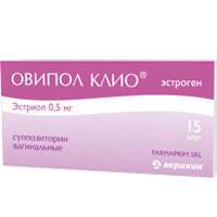 Овипол Клио суппозитории 0.5мг 15шт
