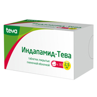 Индапамид-Тева таблетки 2.5мг 30шт