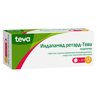 Индапамид ретард-Тева таблетки 1.5мг 30шт