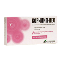 Корилип-Нео суппозитории 12.5мг+1мг+6мг 10шт