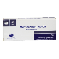 Миртазапин Канон таблетки 45мг 30шт
