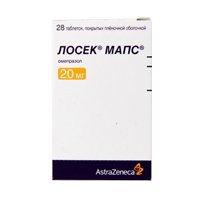 Лосек МАПС таблетки 20мг 28шт