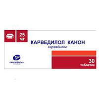 Карведилол Канон таблетки 25мг 30шт