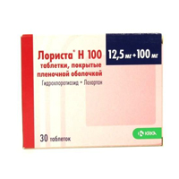 Лориста Н 100 таблетки 12.5мг+100мг 30шт
