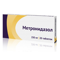 Метронидазол таблетки 250мг 20шт