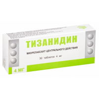 Тизанидин таблетки 4мг 30шт