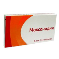 Моксонидин таблетки 0.4мг 14шт