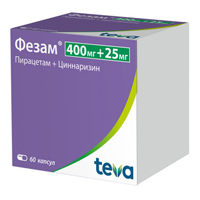 Фезам капсулы 400мг+25мг 60шт