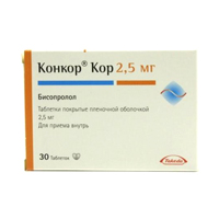 Конкор Кор таблетки 2.5мг 30шт