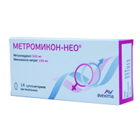 Метромикон-НЕО суппозитории 500мг+100мг 14шт