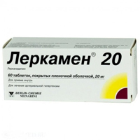 Леркамен 20 таблетки 20мг 60шт