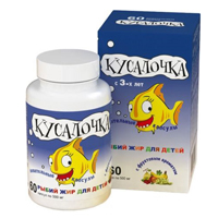 Кусалочка рыбий жир для детей 60шт