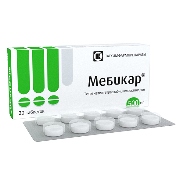 Мебикар таблетки 500мг 20шт
