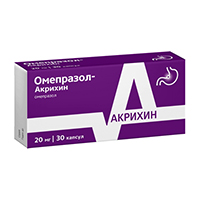 Омепразол-Акрихин капсулы 20мг 30шт