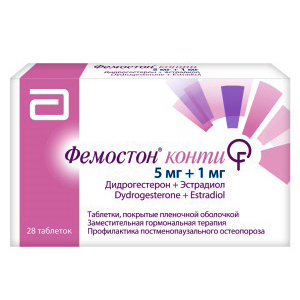 Фемостон конти таблетки 5мг+1мг 28шт