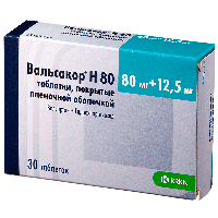 Вальсакор Н80 таблетки 80мг+12,5мг 30шт