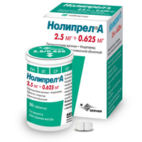 Нолипрел А таблетки 0.625мг+2,5мг 30шт