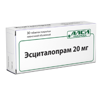 Эсциталопрам-Алси таблетки 20мг 30шт