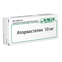 Аторвастатин-АЛСИ таблетки 10мг 30шт