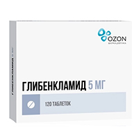 Глибенкламид таблетки 5мг 120шт