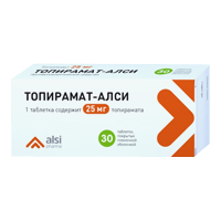 Топирамат-АЛСИ таблетки 25мг 30шт