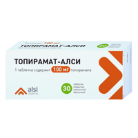 Топирамат-АЛСИ таблетки 100мг 30шт