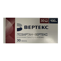 Лозартан-Вертекс таблетки 100мг 30шт