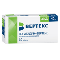 Лоратадин-Вертекс таблетки 10мг 30шт
