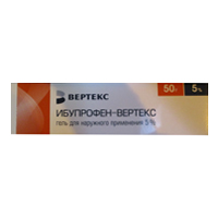 Ибупрофен-Вертекс гель 5% 50г