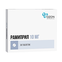 Рамиприл таблетки 10мг 30шт