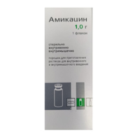 Амикацин порошок для приготовления инъекционного раствора 1г