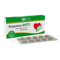Корвалол Фито таблетки 1.16мг+28мг+16,4мг 20шт