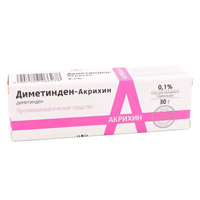 Диметинден-Акрихин гель 0.1% 30г