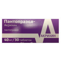 Пантопразол-Акрихин таблетки 40мг 30шт