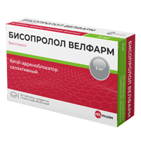 Бисопролол Велфарм таблетки 5мг 30шт