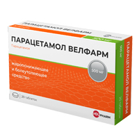 Парацетамол Велфарм таблетки 500мг 20шт
