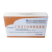 Синтомицин суппозитории 250мг 10шт