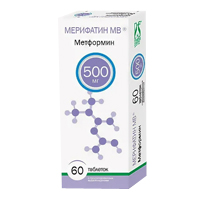 Мерифатин МВ таблетки 500мг 60шт