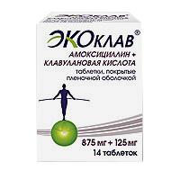 Экоклав таблетки 875мг+125мг 14шт