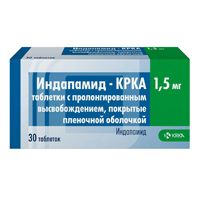 Индапамид-КРКА таблетки 1.5мг 30шт