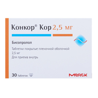 Конкор Кор таблетки 2.5мг 30шт