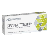 Белластезин таблетки 300мг+15мг 10шт