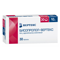 Бисопролол-Вертекс таблетки 10мг 30шт