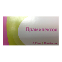 Прамипексол таблетки 0.25мг 30шт