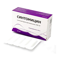Синтомицин суппозитории 250мг 10шт